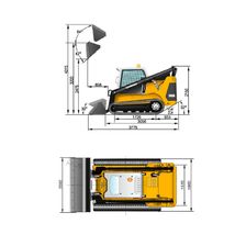 Мини-погрузчик LiuGong CLG388B Габариты
