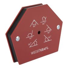 Сварочный магнит WIEDERKRAFT 30, 45, 60, 70, 90, 135 градусов, усилие 75Lbs WDK-65275 - фото 1