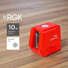 Уровень лазерный RGK ALPHA 201 с калибровкой с красным лучом - фото 4