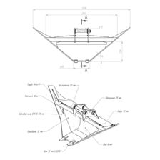 Ковш траншейный EXTEN T 2000X600 с удлиненными гранями (опция)