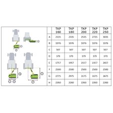 Косилка Niubo KING PLUS TKP 160 (размеры)