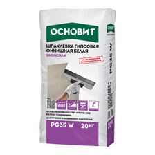 Шпаклевка гипсовая финишная белая ОСНОВИТ ЭКОНСИЛК PG35 W 10 кг