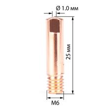 Наконечник FoxWeld М6х25х1.0 прямой (AL) (141.0006/MD0009-60, пр-во FoxWeld/КНР), 10 шт - фото 2