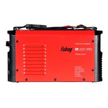 Инвертор Fubag IR 220 VRD работает с электродами 1,6-5 мм