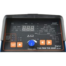 Аппарат TIG сварки алюминия ТСС PRO TIG/MMA 200P AC/DC Digital (панель управления)