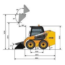 Мини-погрузчик LiuGong CLG395B Габариты