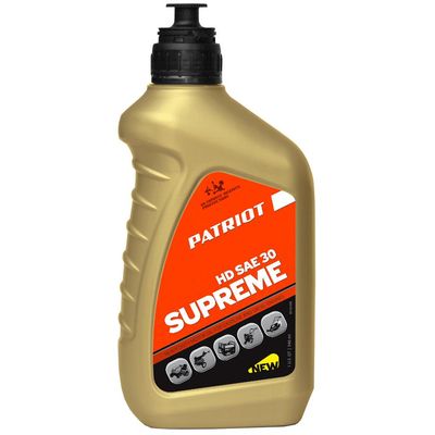 Масло 4-х тактное минеральное PATRIOT Supreme HD SAE 30 4Т, 0,946л - фото 1