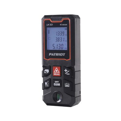 Строительный дальномер лазерный PATRIOT LM 301 с подсветкой, дистанция 40м - фото 1