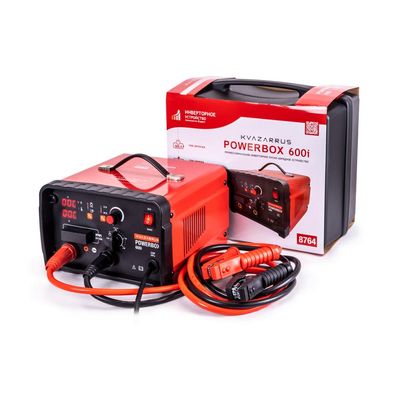Инверторное пуско-зарядное устройство FoxWeld KVAZARRUS PowerBox 600i, таймер, пластиковый кейс - фото 1