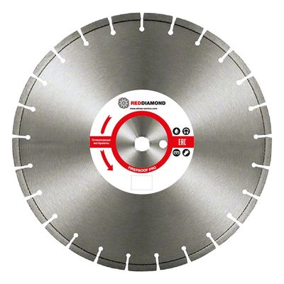 Диск по огнеупорам RedDiamond Fireproof Pro d0500/40x4,0x10/30 25,4 2114005 1