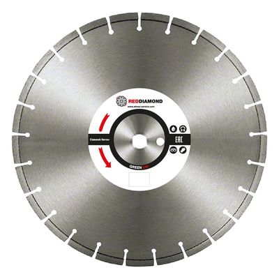 Диск по свежему бетону RedDiamond Green Uni d0500/40х3,6х12/30 25,4 2110005 1