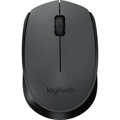 Мышь Logitech M170 черный/темно-серый оптическая (1000dpi) беспроводная USB для ноутбука (2but) - фото 1