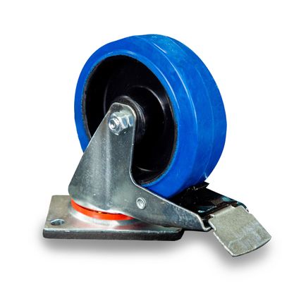 Колесо поворотное резина SRCLb 63 160 мм с тормозом (F) 1024397