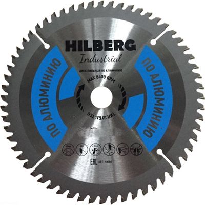 Диск пильный по алюминию Hilberg Industrial 180x20x60T