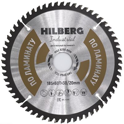 Диск пильный по ламинату TD Hilberg Industrial 185x30/20x60T
