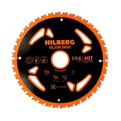 Диск пильный Hilberg Vezdehod 184х30х40Тх7º