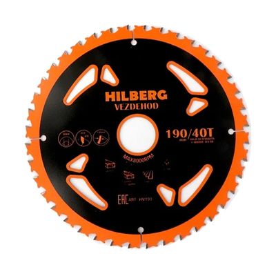 Диск пильный Hilberg Vezdehod 190х30х40Тх7º reverse