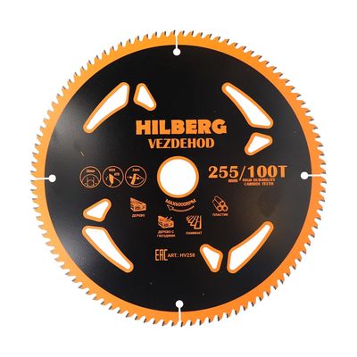 Диск пильный Hilberg Vezdehod 255х30х100Тх7º