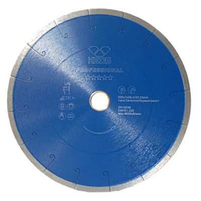 Диск сплошной алмазный (керамогранит) KEOS Professional 230x25,4x22,23 мм