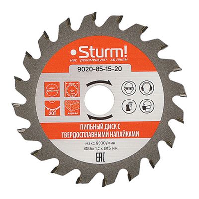 Диск пильный для CCS1285 Sturm! 9020-85-15-20 - фото 1