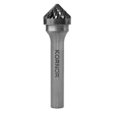 Коническая борфреза KORNOR 90° K0603BM06 насечка двойная 6 мм