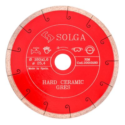 Диск алмазный Solga Diamant HARD CERAMICS сплошной (керамогранит) 180x25,4 мм