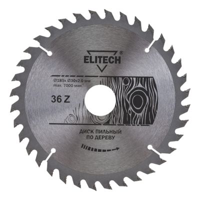 Диск пильный Elitech 185х30 мм 36 зубьев 1820.054100 - фото 1