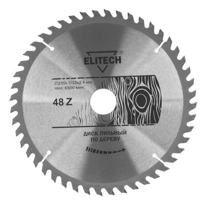 Диск пильный Elitech 235х32/30 мм 48 зубьев 1820.056200 - фото 1