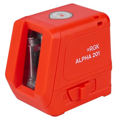 Уровень лазерный RGK ALPHA 201 с калибровкой с красным лучом - фото 1