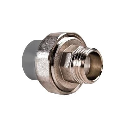Муфта комбинированная разъемная раструбная ПП D32-3/4 НР GRAY РВК 034177 упак / 30 шт - фото 1