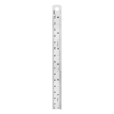 Стальная линейка DELI DL8015Y ( 150мм, нержавеющая сталь) 118991