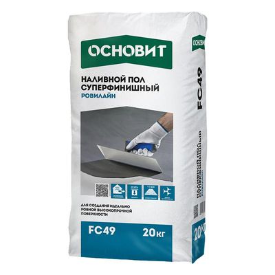 Наливной пол суперфинишный ОСНОВИТ РОВИЛАЙН FC49 20 кг