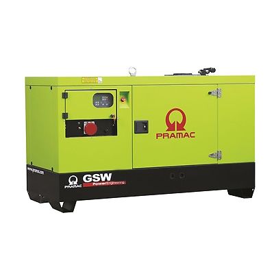 Дизельный генератор PRAMAC GSW30Y Mecc Alte трехфазный в кожухе