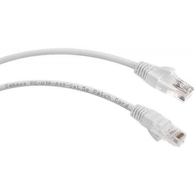 Кабель патч-корд U/UTP 5e кат. 3м Cabeus PC-UTP-RJ45-Cat.5e-3m-WH