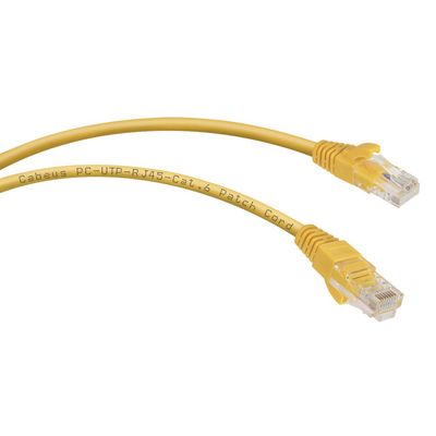 Кабель патч-корд U/UTP 6 кат. 1м Cabeus PC-UTP-RJ45-Cat.6-1m-YL