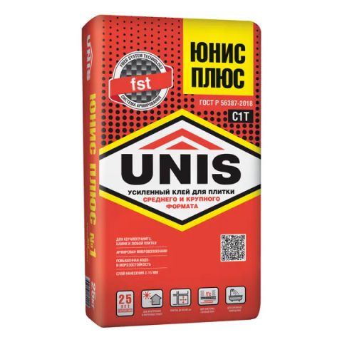 Плиточный клей Unis Плюс