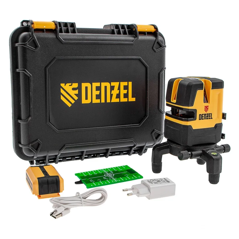 Лазерный уровень Denzel LX 06 Green, 30 м, 520 нм, аккумулятор Li 5200 mAh, резьба 5/8 - фото 5