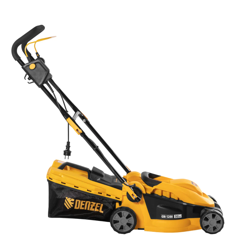 Газонокосилка электрическая Denzel GM-1200, 1200 Вт, ширина 32 см, 3 уровня, травосборник 25 л. - фото 3