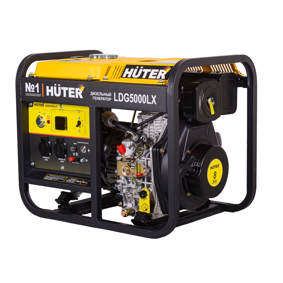 Электрогенератор дизельный Huter LDG 5000LX - фото 1