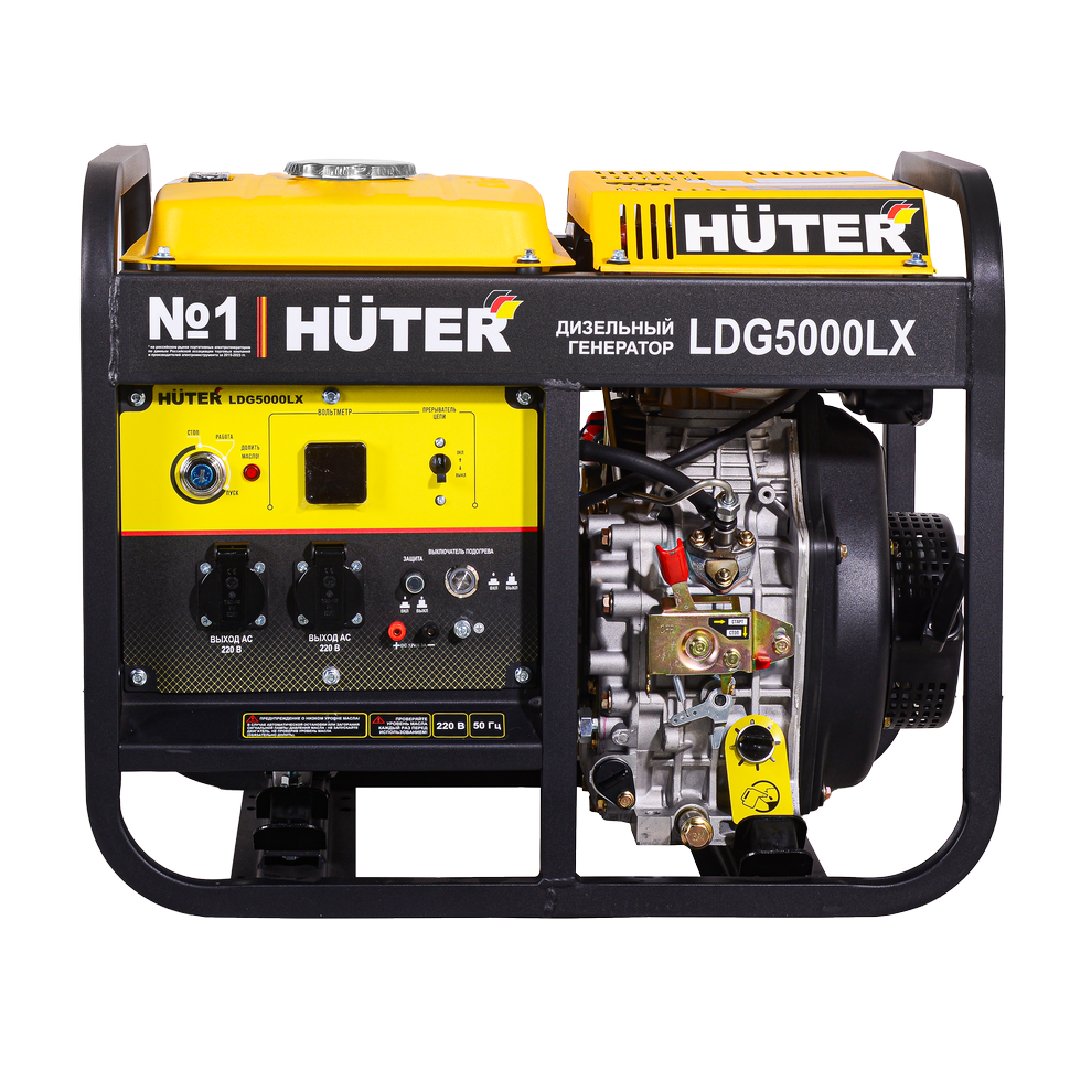 Электрогенератор дизельный Huter LDG 5000LX - фото 2