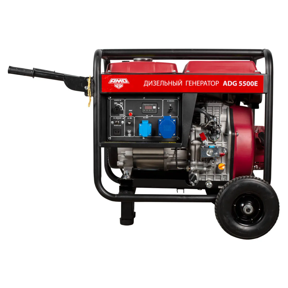 Дизельный генератор AMO ADG 5500E + кожух для генератора 1200-Optimal тихий - фото 1