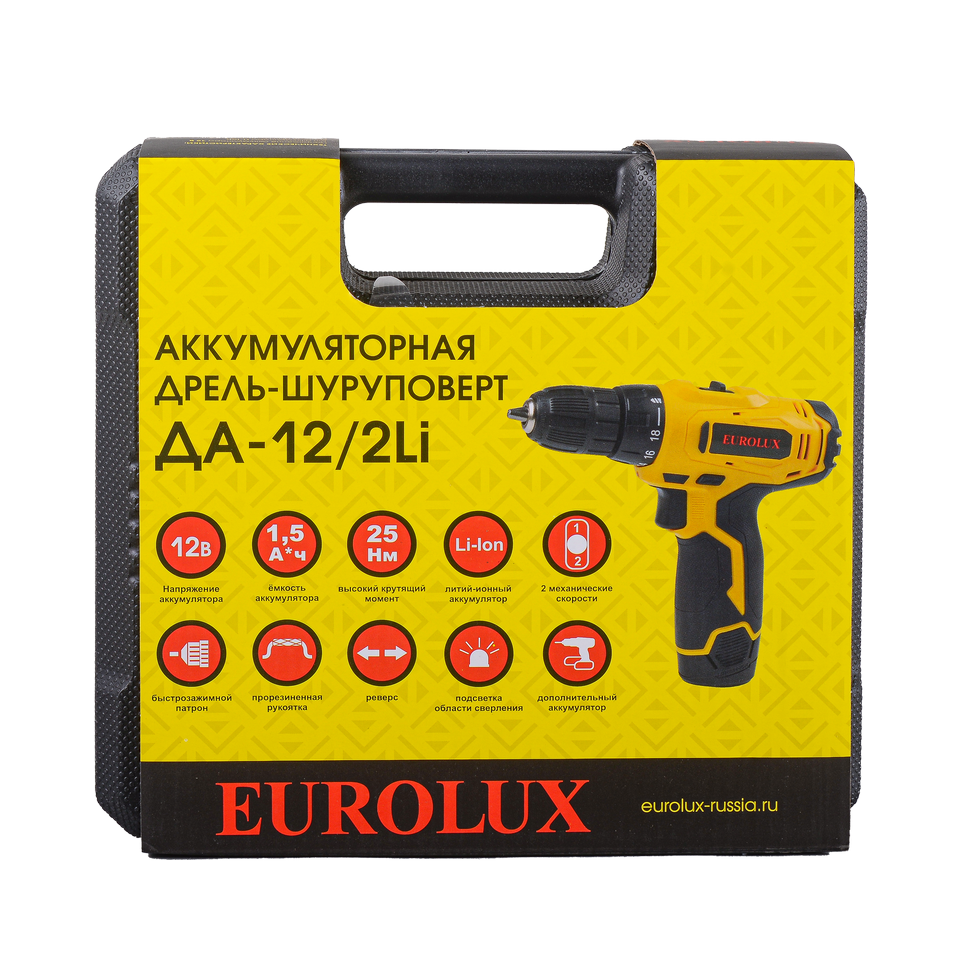 Дрель-шуруповерт аккумуляторная Eurolux ДА-12/2Li - фото 10