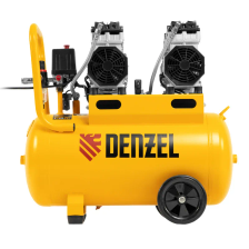 Компрессор безмасляный малошумный Denzel DLS 1500/50, 1500 ВТ, 2x750, 50 л, 260 л/мин - фото 3