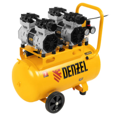 Компрессор безмасляный малошумный Denzel DLS 1500/50, 1500 ВТ, 2x750, 50 л, 260 л/мин - фото 8