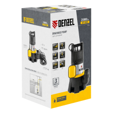 Дренажный насос Denzel DP1400X, 1400 Вт, подъем 11 м, 25000 л/ч - фото 9