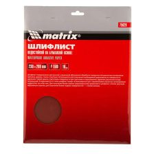 Шлифлист на бумажной основе, P 1500, 230х280 мм, 10 шт, водостойкий Matrix - фото 3